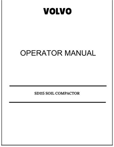 VOLVO SD115 SOIL COMPACTOR OPERATOR MANUAL 
