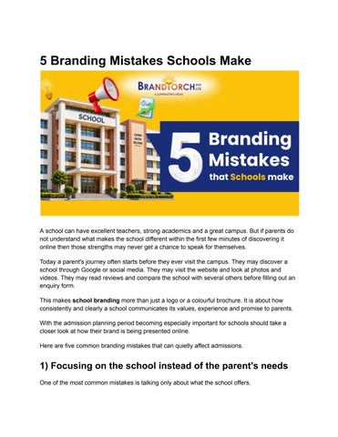 5 Branding Mistakes Schools Make 