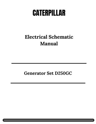 CAT Generator Set D250GC Electrical Schematic Manual