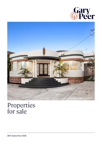Gary Peer properties for sale | Saturday 26th September 2026