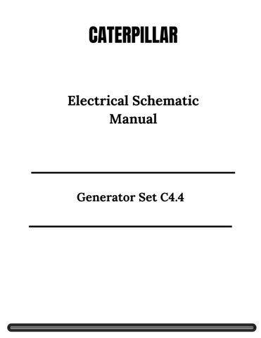 CAT Generator Set C4.4 Electrical Schematic Manual