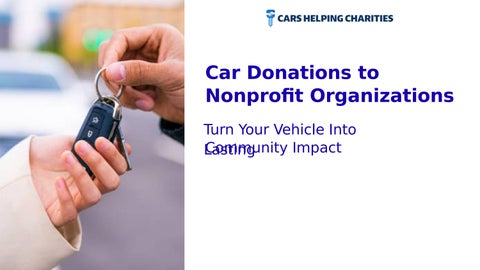 Car Donations to Nonprofit Organizations