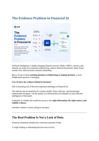 The Evidence Problem in Financial AI