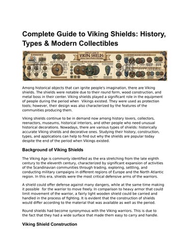 Complete Guide to Viking Shields_ History, Types & Modern Collectibles