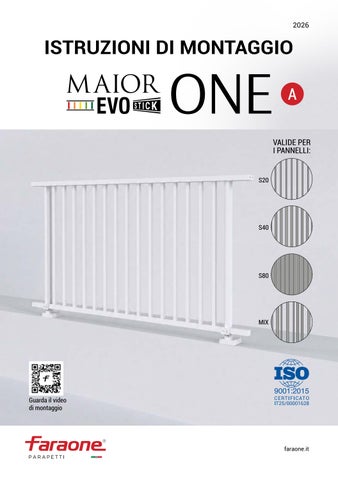 Istruzioni di montaggio Maior EVO Stick One - A