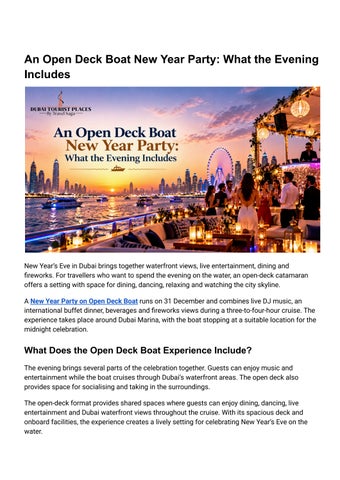  New Year Party on Open Deck Boat Dubai | NYE Cruise