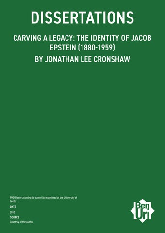 Carving a Legacy: The Identity of Jacob Epstein (1880-1959)