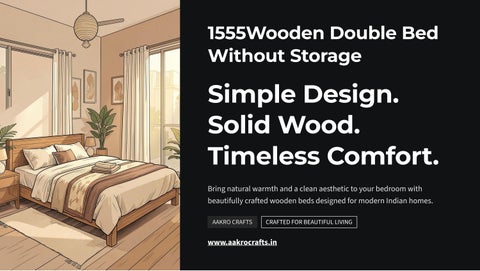 Wooden Double Bed Without Storage – Sheesham Wood Furniture Guide