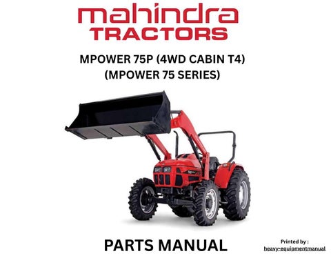 Parts Manual - Mahindra mPower 75P (4WD Cabin T4) Tractor 