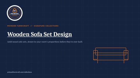 Wooden sofa set design