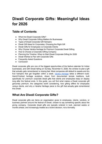 Corporate Gifting for Diwali 2026: Meaningful Ideas That Last