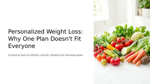 Personalized Weight Loss: Why One Plan Doesn’t Fit Everyone