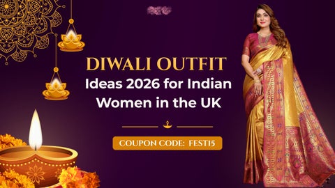Diwali Outfit Ideas 2026 for Indian Women in the UK - Fabanza