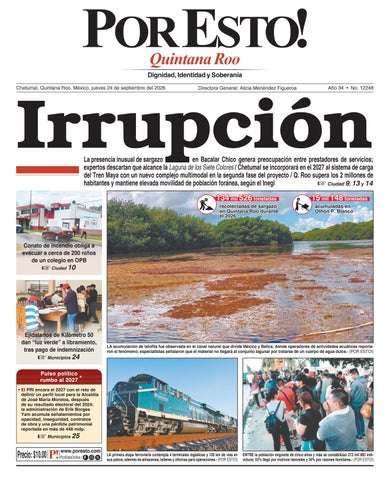 PORTADA POR ESTO CHETUMAL, JUEVES 24 DE SEPTIEMBRE DE 2026