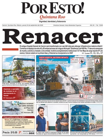 PORTADA POR ESTO CANCUN, JUEVES 24 DE SEPTIEMBRE DE 2026