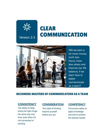 Booklet - Clear Communications 