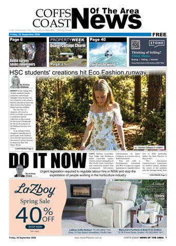 Coffs Coast News Of The Area 25 SEPTEMBER 2026