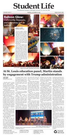 September 24th, 2026 Student Life newspaper, WashU in St. Louis