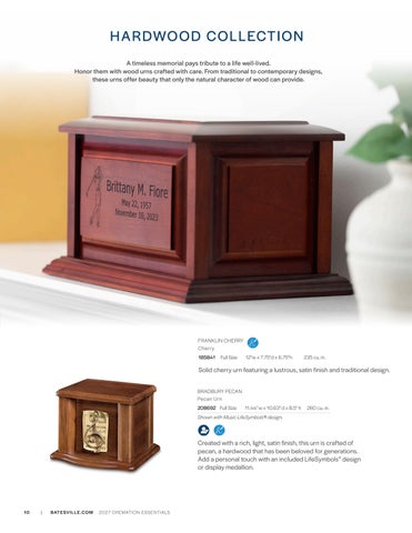 Q1FY26 Cremation Essentials 家具目录 US NonPriced 第 10 页