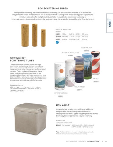 Q1FY26 Cremation Essentials 家具目录 US NonPriced 第 19 页