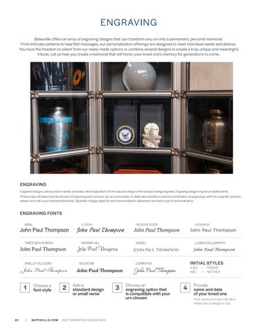 Q1FY26 Cremation Essentials 家具目录 US NonPriced 第 22 页