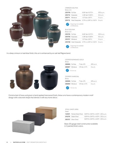 Q1FY26 Cremation Essentials 家具目录 US NonPriced 第 6 页