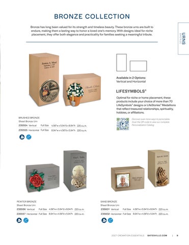 Q1FY26 Cremation Essentials 家具目录 US NonPriced 第 9 页