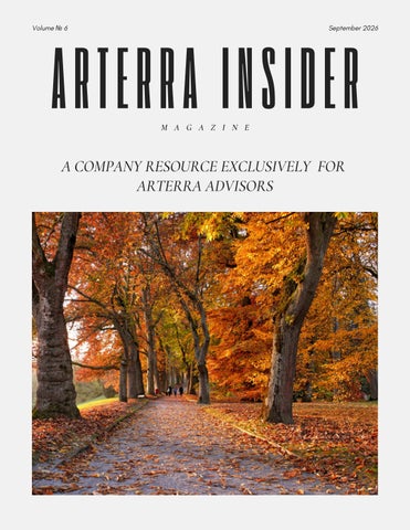 Arterra Insider | Volume 6 |  September 2026