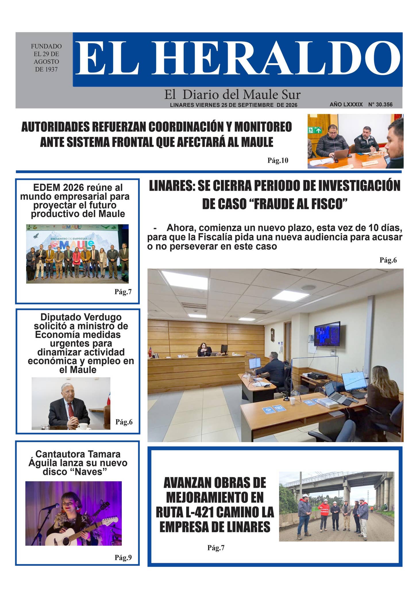 VIernes 25 de septiembre 2026