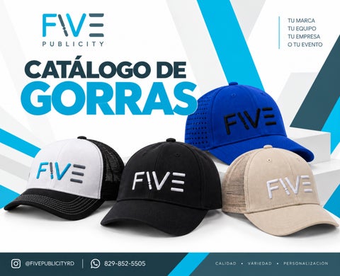 CATALOGO DE GORRAS FIVE