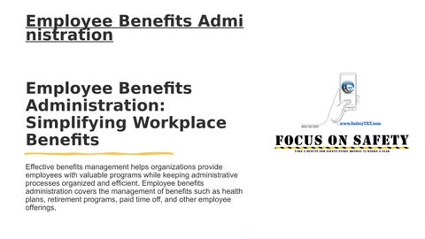 Employee benefits administration