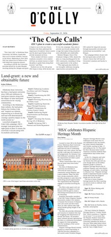 The O'Colly, September 25, 2026