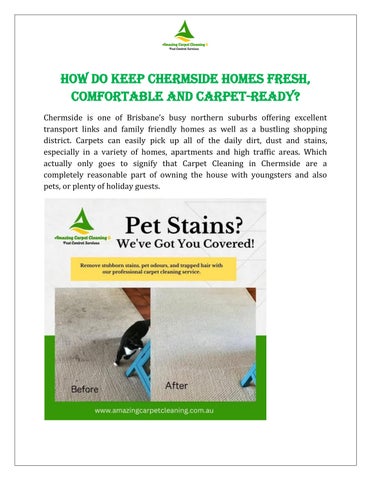 How do Keep Chermside Homes Fresh, Comfortable and Carpet-Ready