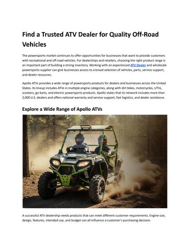 ATV Dealer