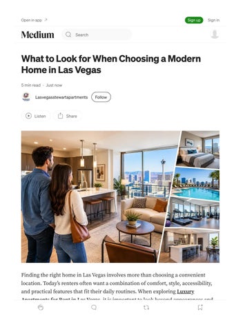 What to Look for When Choosing a Modern Home in Las Vegas