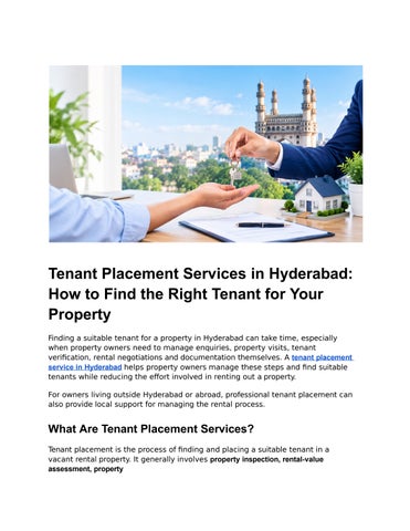 Tenant Placement Services in Hyderabad_ How to Find the Right Tenant for Your Property