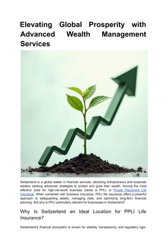 Elevating Global Prosperity with Advanced Financial Management Services