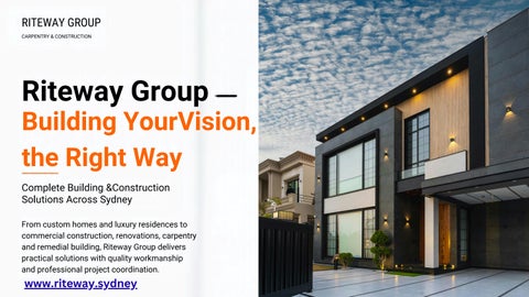 Riteway Group  Quality Construction Across Sydney