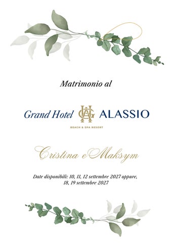 Preventivo matrimonio Cristina e Maksym