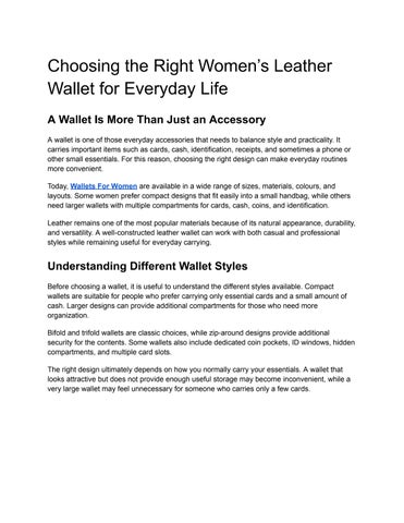 Women’s Leather Wallet