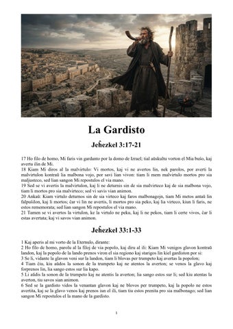 Esperanto - The Accountability of the Watchman