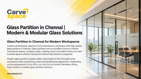 Glass Partition Designers in Chennai 
