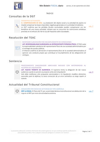 Mini Boletín FISCAL 25/09/2026 - www.gabinetedelaorden.com