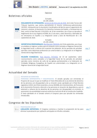 Boletín LABORAL 25/09/2026 - www.gabinetedelaorden.com