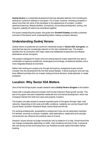 Godrej Verano A Practical Guide for Homebuyers