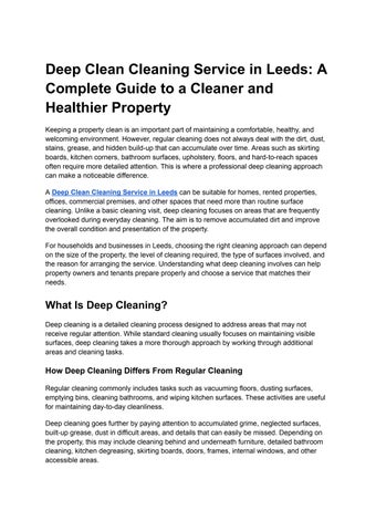 Deep Clean Cleaning Service in Leeds (1)