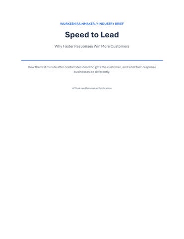 Speed to Lead Why Faster Responses Win More Customers