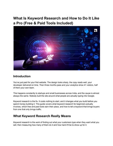 What Is Keyword Research and How to Do It Like a Pro