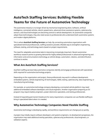 AutoTech Staffing Services