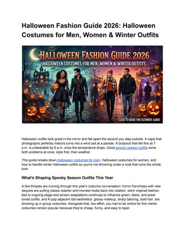Halloween Fashion Guide 2026_ Halloween Costumes for Men, Women & Winter Outfits